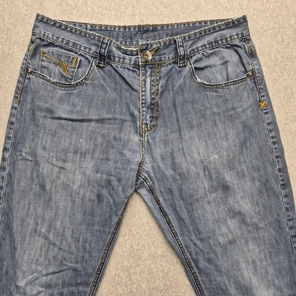 Vintage Billabong Jeans Mens 34 Blue Faded Baggy Wide Leg Denim Skater Pants Y2K